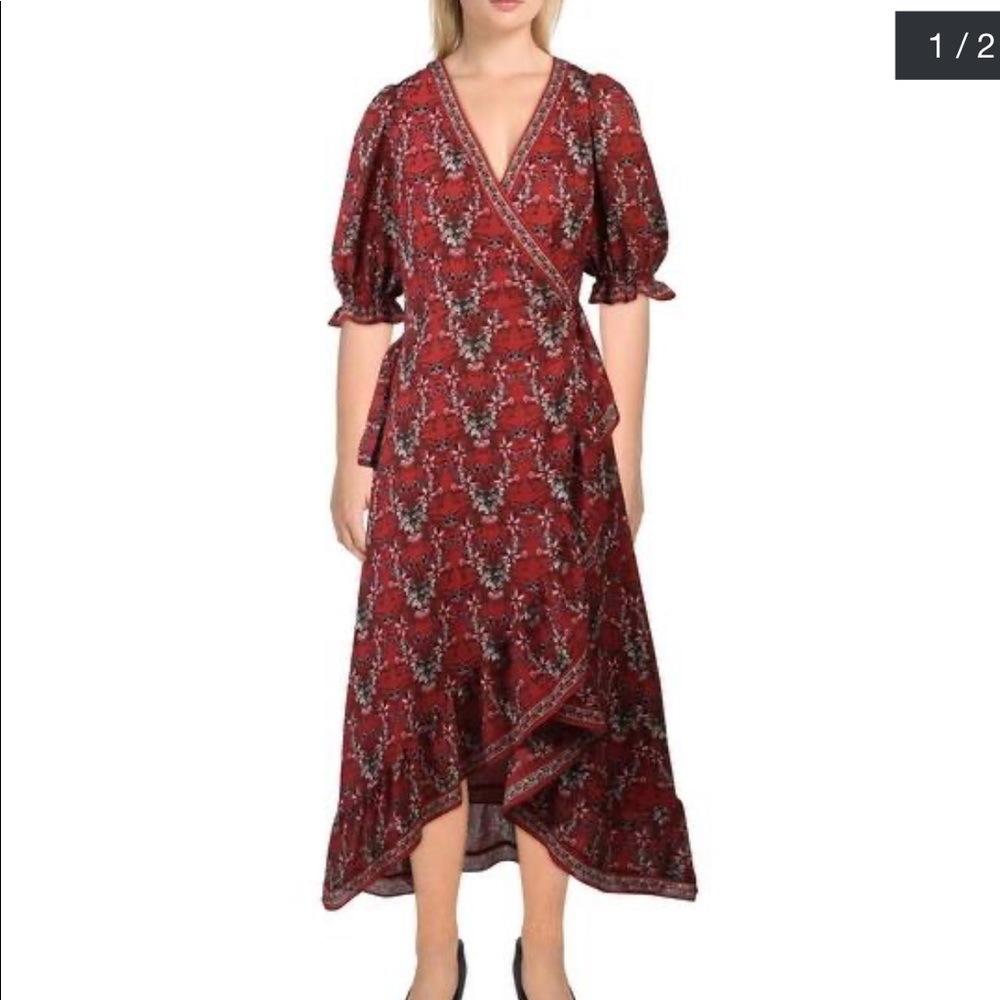 Chelsea & Violet size S rose maxi wrap dress